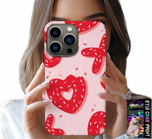 ETUI DO IPHONE 15 PRO MAX - KOBIECE, MODNE WZORY XOXO SERCE + SZKŁO na Arena.pl