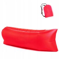 Dmuchana Sofa Materac Leżak LAZY BAG, wzmocnione poszycie do 200kg Czerwony