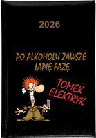 Kalendarz A5 2026 tygodniowy KSIĄŻKOWY DLA ELEKTRYKA twój napis TERMINARZ