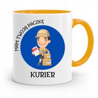 Kubek Żółty Dla Kuriera Mam Twoją Paczke Prezent Z Nadrukiem Ze Zdjęciem