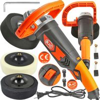 POLERKA SAMOCHODOWA SZLIFIERKA Z REGULACJĄ DO POLEROWANIA AUTA+ GĄBKI BJC