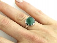 srebrny pierścionek awenturyn srebro pr. 925 rozmiary do wyboru