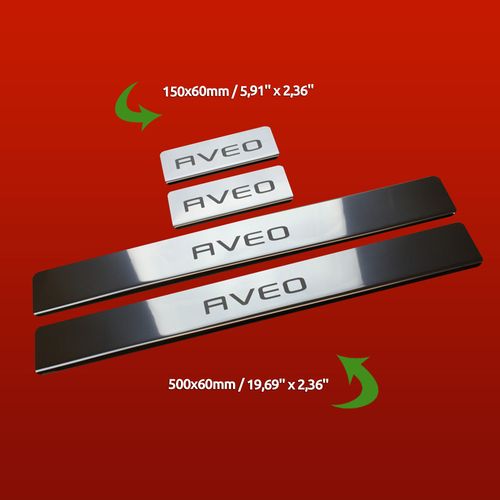 Listwa progowa CHEVROLET AVEO Stal nierdzewna 304 połysk 4szt na Arena.pl