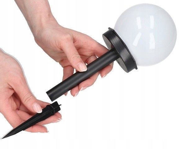 LAMPA SOLARNA LED OGRODOWA KULA BIAŁA 10CM na Arena.pl