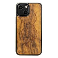 drewniane etui na iphone 13 mini łapacz snów imbuia