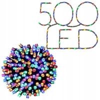 Lampki Światełka Choinkowe 500 LED MULTI KOLOR ZEWNĘTRZNE WEWNĘTRZNE MOCNE