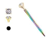 długopis z DIAMENTEM opalizujący tęczowy unicorn