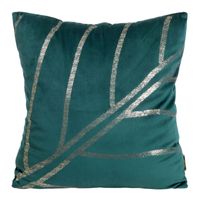 POSZEWKA WELUR VELVET WE WZORY 45X45 CM TURKUSOWA