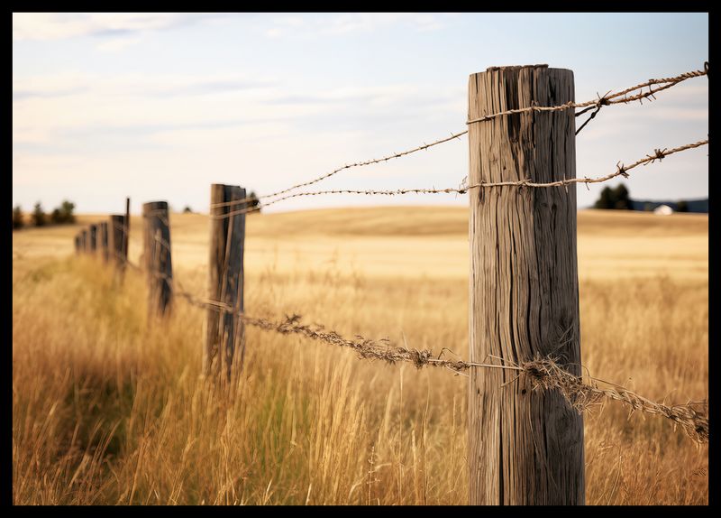 Plakat 59,4x42cm Płot na Polu zdjęcie 2