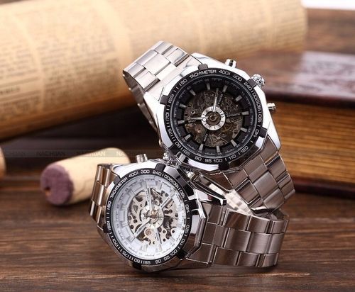 ZEGAREK MECHANICZNY MĘSKI AUTOMATYCZNY STALOWY LUKSUSOWY WINNER + na Arena.pl