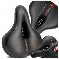 Szerokie siodełko rowerowe wygodne 20cm sportowe wentylacja damskie męskie