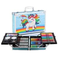 Zestaw artystyczny 145 el. Jednorożec | Kredki Mazaki Farby dla dzieci