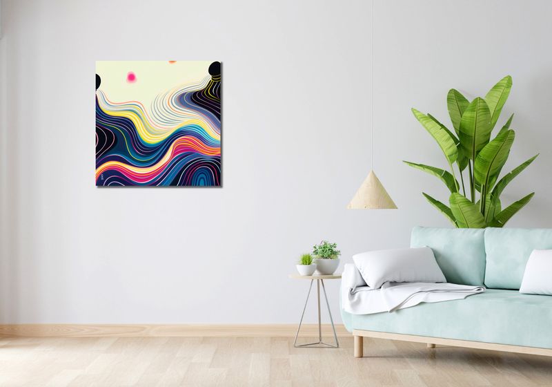 Obraz 70x70cm Wodnista Tafla zdjęcie 2