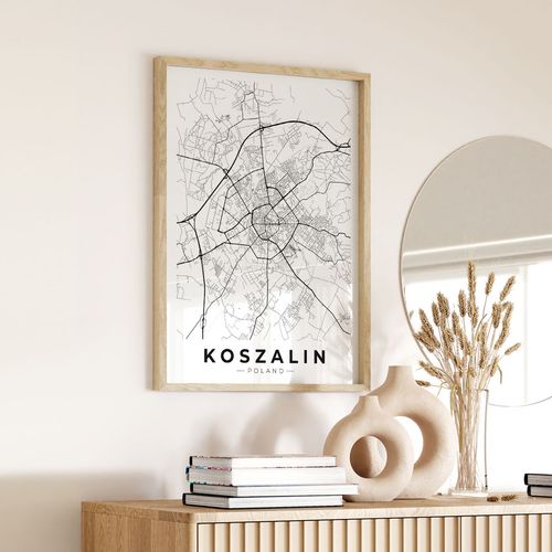 Plakat mapa plan miasta Koszalin 30x40 cm na Arena.pl