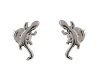 Delikatne srebrne kolczyki jaszczurki gekon srebro 925 K1433