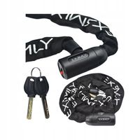 MOCNE ZAPIĘCIE DO ROWERU NA SKUTER HULAJNOGĘ ŁAŃCUCH BLOKADA KLUCZ EX3MLY