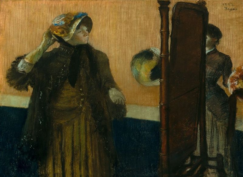 At the Milliners, Edgar Degas - plakat 80x60 cm zdjęcie 1