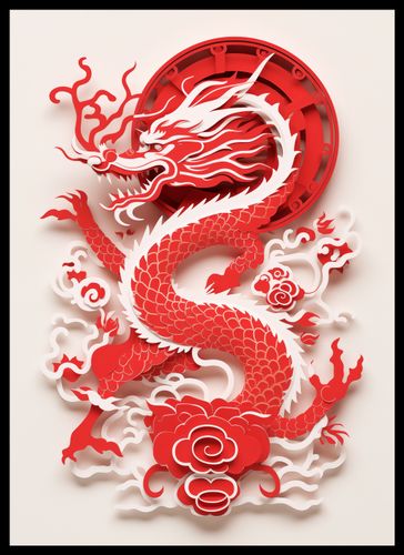 Plakat 39,5x55cm Czerwony Smok na Arena.pl