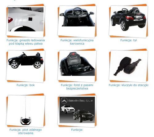 ARTI MERCEDES SLK BLACK Samochod Na Akumulator + na Arena.pl