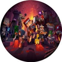 Opłatek na tort Urodziny Minecraft Klocki Gra Piksel