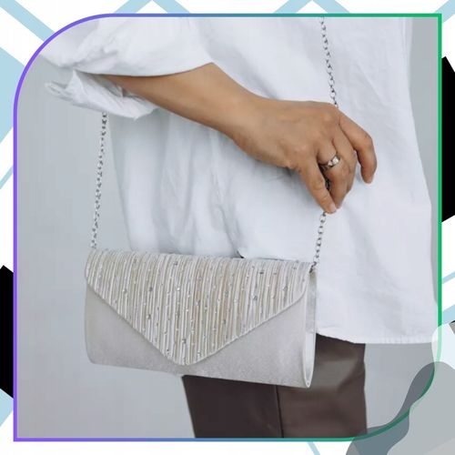 Torebka Kopertówka Błyszcząca Wizytowa Wieczorowa na ramię damska elegancka na Arena.pl