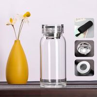 butelka szklana z pokrowcem bidon z sitkiem 600ml