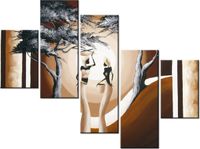 100 75CM OBRAZ 5 ELEM SPACER O ZACHODZIE SŁOŃCA ŚCIENNY