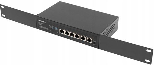 SWITCH LANBERG 4X 100MB POE+/2X RACK 60W 10' 19' na Arena.pl