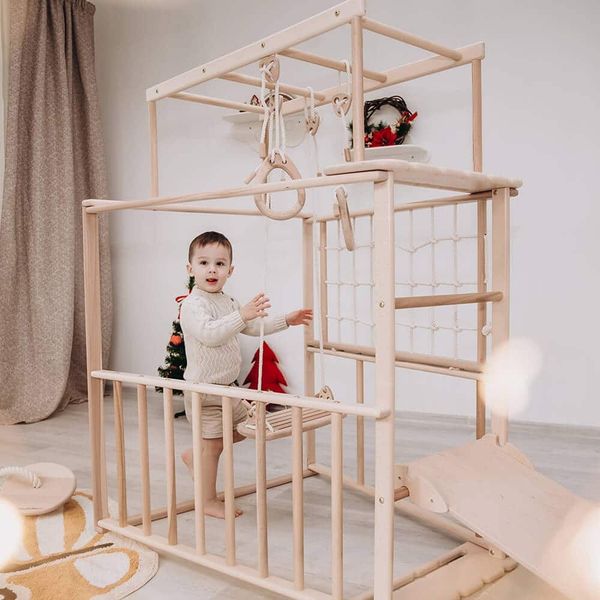 domowy plac zabaw Skandiko basic - drewno zdjęcie 5