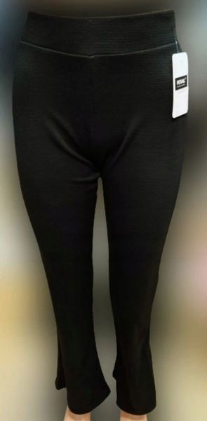 Spodnie damskie elastyczne HIT wzorek bawełna wysoki stan L/XL CZARNE zdjęcie 8