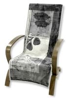 Koc Na Fotel 50X150 Elway Szary Liść 715-3