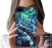 ETUI DO IPHONE ( 7 PLUS ) - POCIĄG, EKSPRES ŚWIĄTECZNY WZORY + SZKŁO