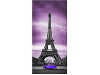 OBRAZ FIOLETOWY CITROEN 2CV WIEŻĄ EIFFLA