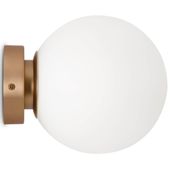 Szklany kinkiet Basic Form MOD321WL-01G2 kula złota biała