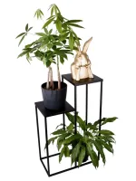 Kwietnik metalowy loft 2-pozycyjny czarny