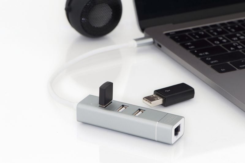Digitus | USB Type-C 3-Port Hub + Fast Ethernet LAN Adapter | DA-70253 zdjęcie 5