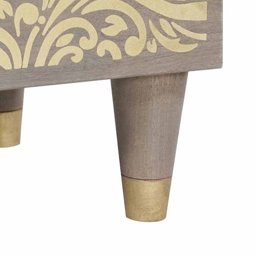 Szafka Nocna 2 pcs Szary 40 x 33 x 46 cm lite drewno mango na Arena.pl