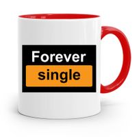 Kubek Czerwony Śmieszny Zabawny Forever Single Z Nadrukiem Ze Zdjęciem