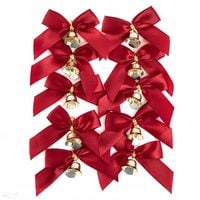 KOKARDKI Z DZWONECZKAMI 10 SZT CZERWONE DPTA-112 DP CRAFT