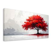 Obraz do salonu sypialni biura, Czerwone drzewo Abstrakcja Natura