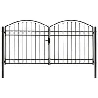Brama ogrodzeniowa, podwójna, zaokrąglona, stal, 300x150 cm