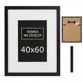 RAMKA RAMKI 40X60 NA ZDJĘCIA CZARNA RAMKA DREWNIANA DYPLOM HAFT