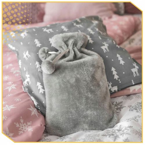 Duży Termofor Gumowy w Pokrowcu Ogrzewacz Pluszowy w Sweterku na Wodę XXL na Arena.pl