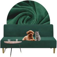 POKROWIEC NA WERSALKĘ SOFĘ WELUR PREMIUM AKSAMIT ELASTYCZNY 190-210 CM JASNY ZIELONY