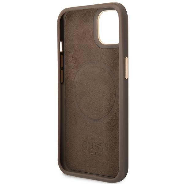 Etui Guess do iPhone 15 Plus, iPhone 14 Plus, Brązowy, MagSafe zdjęcie 7
