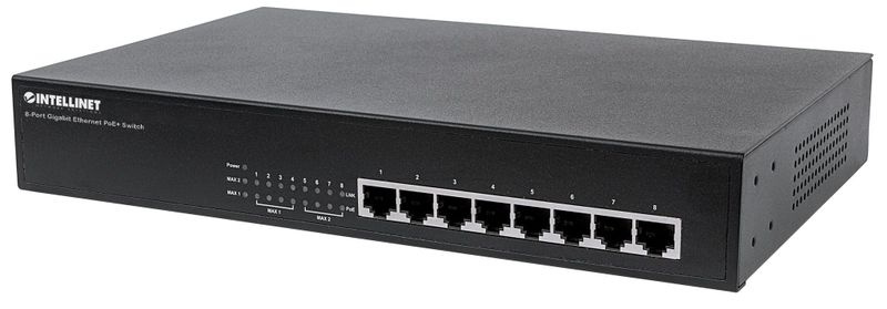 INTELLINET GIGABIT SWITCH 8X 10/100/1000 RJ45 POE+ 140W 19  RACK zdjęcie 1