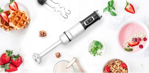 MOCNY WIELOFUNKCYJNY BLENDER MIKSER RĘCZNY 5w1 TYTANOWE OSTRZE temp do 140° na Arena.pl