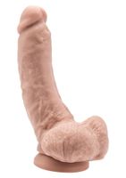 dildo 8 inch with balls light skin tone