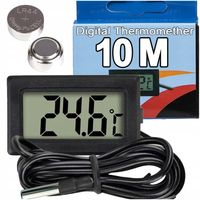 TERMOMETR ELEKTRONICZNY Z SONDĄ AKWARIUM WĘDZARNI CYFROWY WYŚWIETLACZ