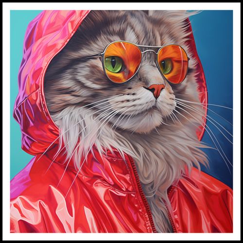 Plakat 90x90cm Kot w Stylu na Arena.pl